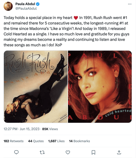 @PaulaAbdul on Twitter
